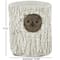 17" White & Brown MGO Owl Tree Trunk Garden Stool